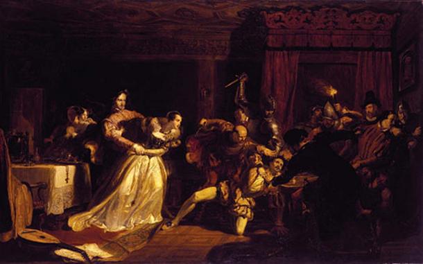 The Murder of David Rizzio, painted in 1833 by William Allan. 