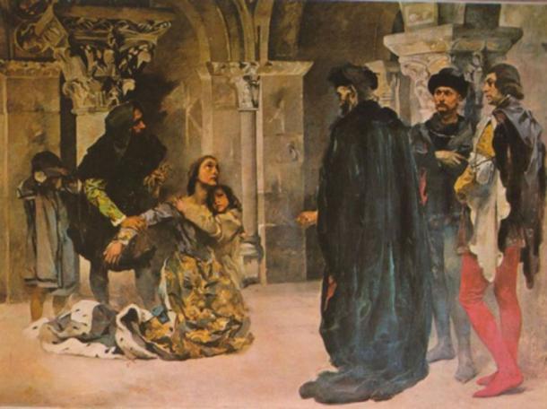 Murder of Inês de Castro. Painting by Columbano Bordalo Pinheiro, ca. 1901/04. 