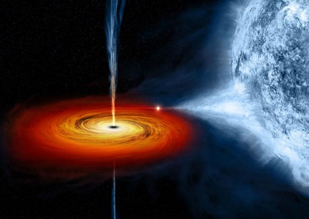 NASA artist’s depiction of the Black hole Cygnus X-1. (NASA/CXC/M.Weiss)