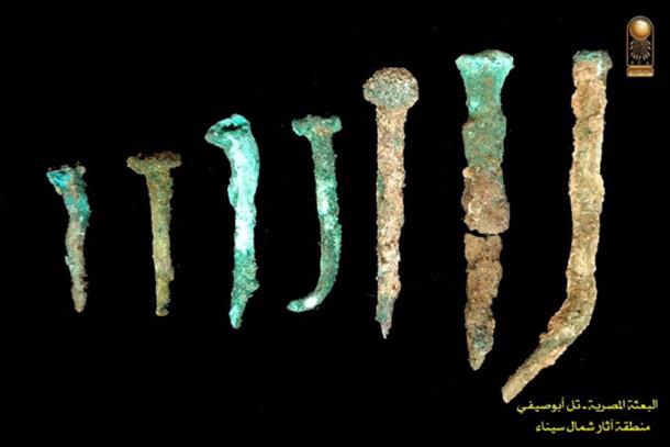 Nails found at the site. (Ministry of Antiquities)