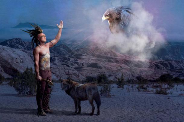Native American Indian praying for dead ancestors. (Cisek Ciesielski / Adobe)