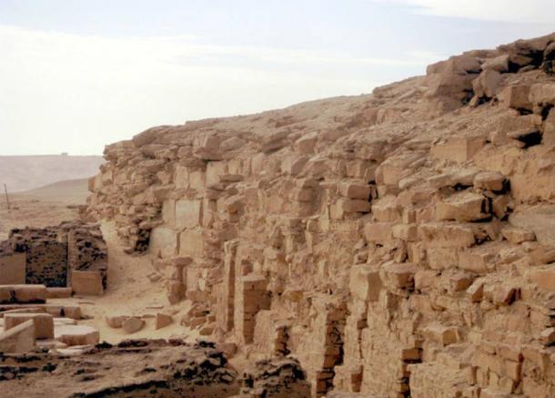 The remains of Neferefre's unfinished pyramid