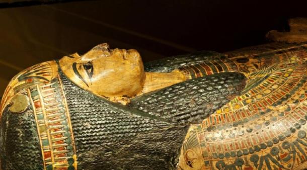 The 3,000 year-old coffin of Nesyamun, on display at Leeds City Museum. (© Leeds Museums and Galleries)