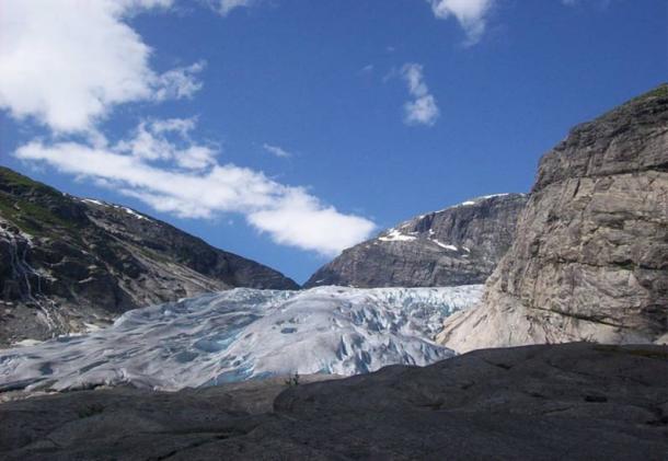 Nigardsbrevatnet Glacier, in the Sognefjord, Norway. 