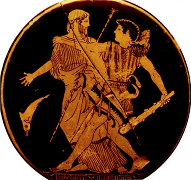 Nimrod/Herakles knocks Noah/Nereus aside, usurping his authority. (Author provided)