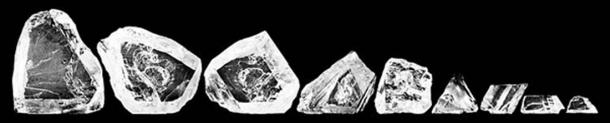 Nine stones split from the original diamond 