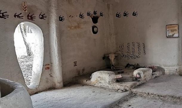 No footpaths or streets between the dwellings. Most were accessed by holes in the ceiling and doors on the side of the houses, with doors reached by ladders and stairs.
