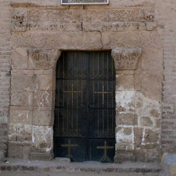 Northern doorway of the late antique Red Monastery Church (Sohag). Credit: Schroeder.