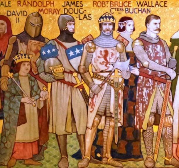 Notable figures in the first Scottish War of Independence: Frieze in the entrance hall of the Scottish National Portrait Gallery, Edinburgh (CC BY-SA 3.0)
