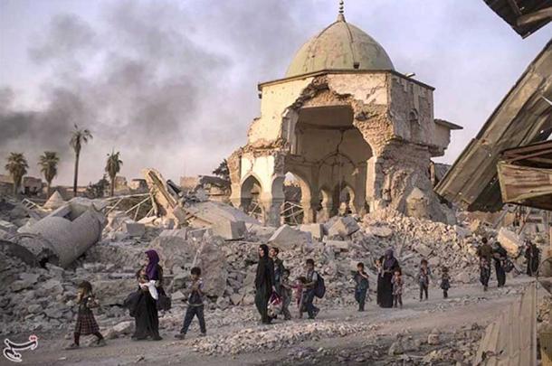 Nouri Mosque in Mosul after retaking from Isis.