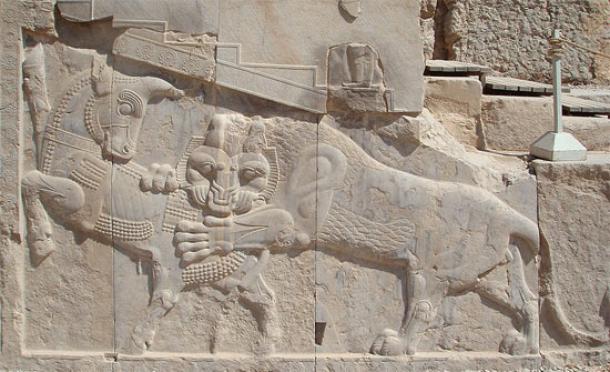 Bas-relief in Persepolis - a symbol Zoroastrian Nowruz - in day of a spring equinox power of eternally fighting bull (personifying the Earth), and a lion (personifying the Sun), are equal. ( Wikimedia Commons )