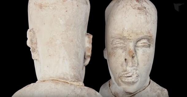 Rasgos nubios en la escultura del hambre de Saqqara.  (Concordia University / captura de pantalla de YouTube)