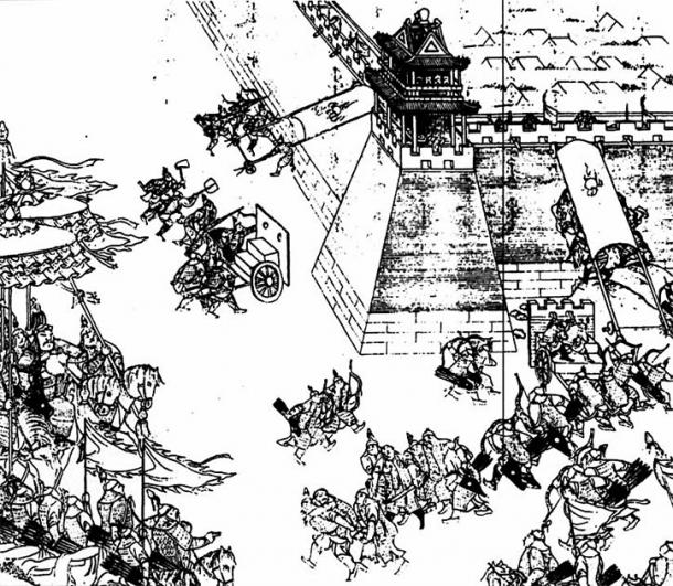 Nurhaci watching his army storm the walls of Ningyuan. (Walter Grassroot / Public Domain)