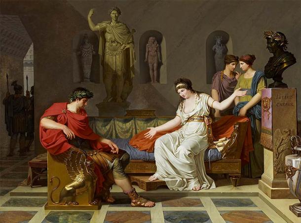 Octavian and Cleopatra by Louis Gauffier, 1787. Was Octavian responsible for Cleopatra’s death? (Public domain)