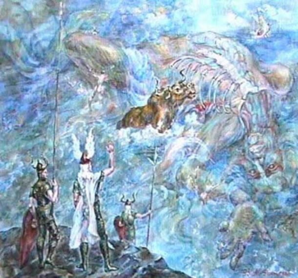 Odin, Vili and Ve killed Ymir and created the world of Midgard from his body (Sokol_92 / CC BY SA 3.0)