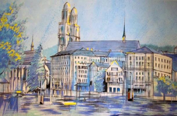 Old Painting of Zurich (Author provided)