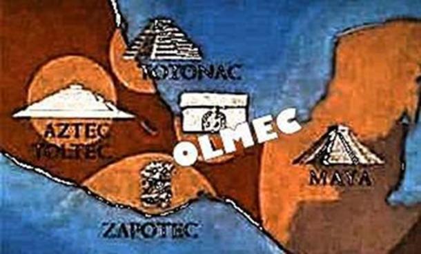 Olmec area of inhabitation.