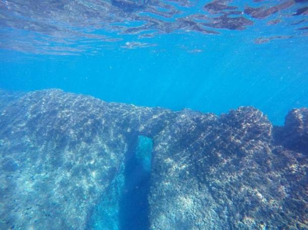 One of the submerged tunnels. (Elisa Manacorda/Reptv)