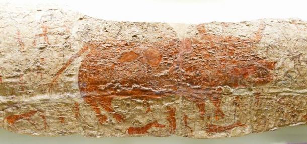 Original Çatalhöyük wall paintings depicting cattle hunting scenes. (cascoly2 / Adobe Stock)
