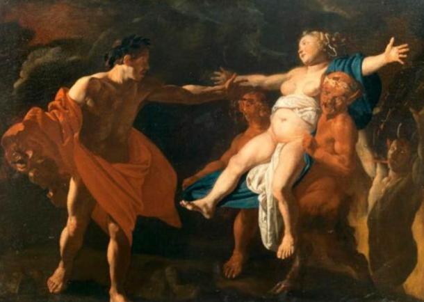 Orpheus and Eurydice, 17th century Dutch oil painting