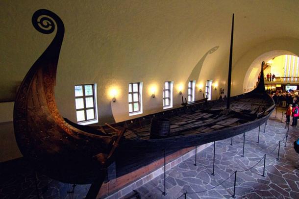 The Oseberg Ship in the Viking Ship Museum, Norway.