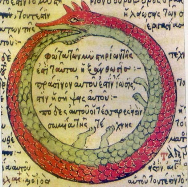 Ouroboros eats its own tail. 