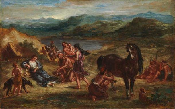 «Ο Οβίδιος ανάμεσα στους Σκύθες» (1862) του Eugène Delacroix