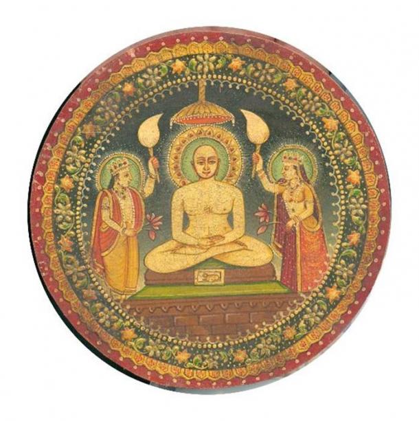 Painting of Mahavira (small painting, Rajasthan Dated 1900) from personal collection of Photos of Jules Jain. (Public Domain)
