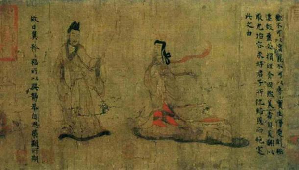 Palace Lady' detail from 'Admonitions of the Instructress to the Palace Ladies' (女史箴图), 344 - 405 AD. (Public Domain)