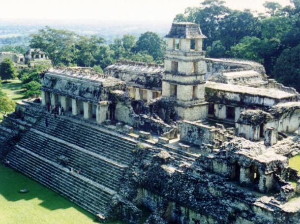 The ancient Palace of Palenque. 