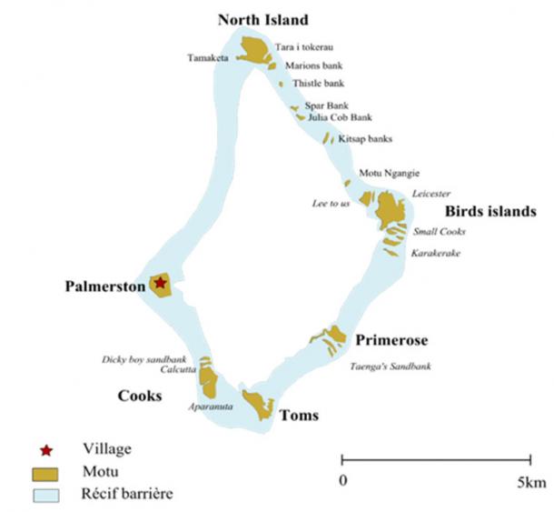 Palmerston Island and the Cook Islands map. (Ras67 / CC BY-SA 3.0)