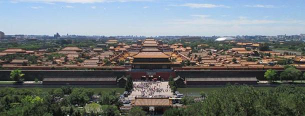 Panorama view of the Forbidden City, Beijing, built by Yongle Emperor, 1420 AD