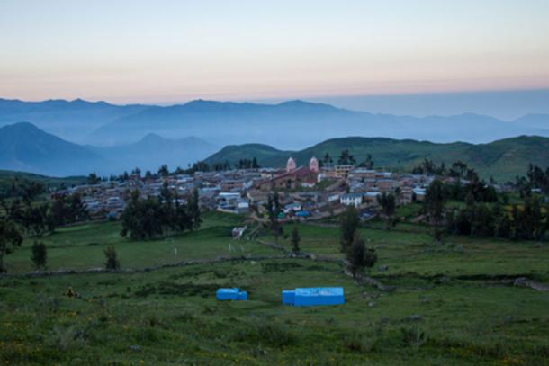 Panoramic view of the community of Huamantanga in the central Andes, where the pre-Inca infiltration system is located. The city of Lima would be located downstream in the horizon background. Credits: Junior Gil-Ríos, CONDESAN, 2014.