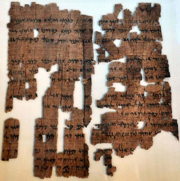 Papyrus with an Aramaic translation of the Behistun inscription's text