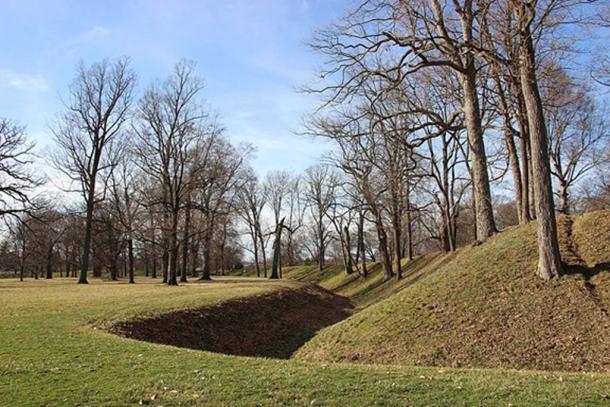 Part of a mound at the Newark Earthworks in Licking County. (Kevin Payravi/CC BY SA 4.0)