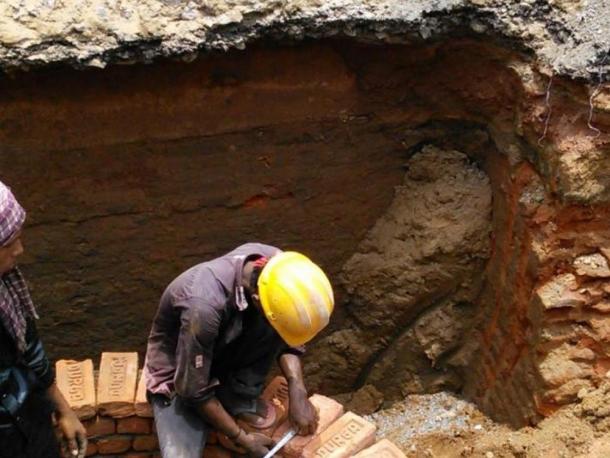 Part of the structure found 12 feet underground in Cuttack