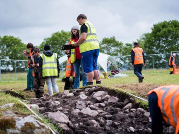 Part of the unusual structure discovered at Carrowmore Megalithic Cemetery. Credit: IT Sligo