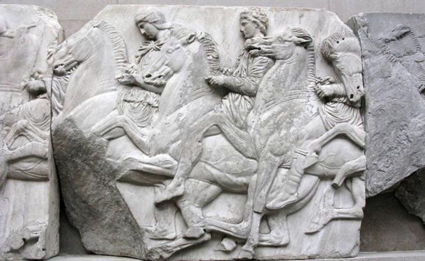 Parthenon Galleries on display at The British Museum, London, UK. 