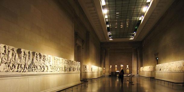 The Parthenon Marbles on display in the British Museum, London