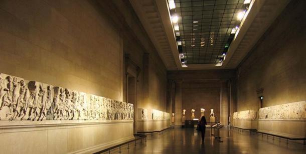 The Parthenon Marbles on display in the British Museum, London.