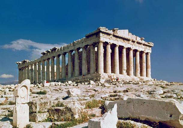 The Parthenon in Athens, Greece, from where the marble friezes were taken