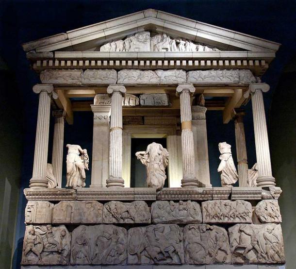 Partial reconstruction of the Nereid Monument at Xanthos in Lycia, dating from 390–380 BC. (British Museum / Public domain)