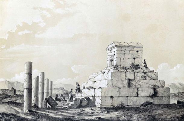 Pasargadae, by Eugène Flandin, 1840