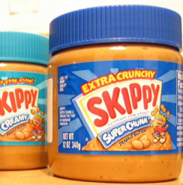 Two jars of ‘Skippy’ Peanut Butter.