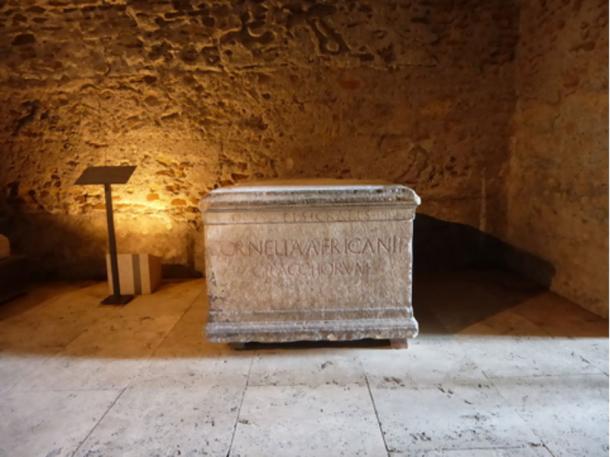 Pedestal for Cornelia’s statue, found in 1878.