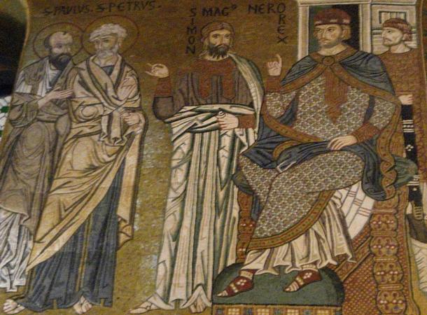 Peter, Paul, Simon Magus and Nero. 