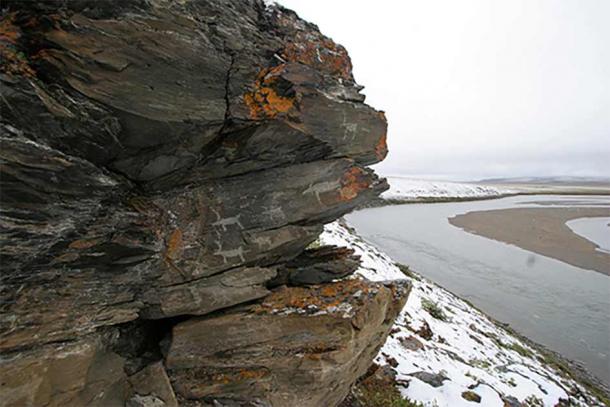 The Pegtymel Petroglyphs also reveal what these ancient Arctic people were hunting, as these “elk-like” creatures reveal. (Institute of Archaeology Russian Academy of Sciences)