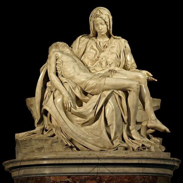Cut out of Michelangelo's ‘Pietà’ sculpture. St. Peter's Basilica, the Vatican.