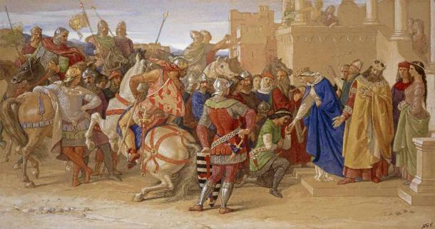 Piety: The Knights of the Round Table about to Depart in Quest of the Holy Grail, William Dyce, 1849 (Scottish National Gallery / Public Domain)