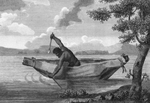 Pemulwuy, also known as Pimbloy, in an 1804 painting by Samuel John Neele. (Samuel John Neele / Public domain)
